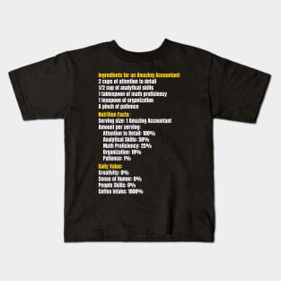 Ingredients for an Amazing Accountant Kids T-Shirt